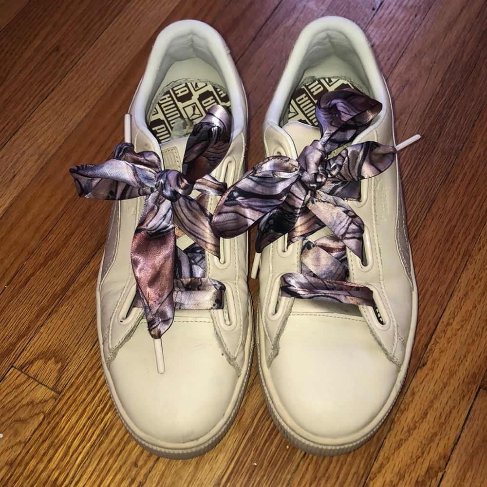 Puma Vikky Ribbon Lace up Sneakers - Picture 2 of 5